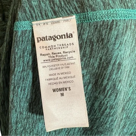 Patagonia Sleeveless Seabrook Dress Heather Teal Green size Medium - Picture 6 of 6
